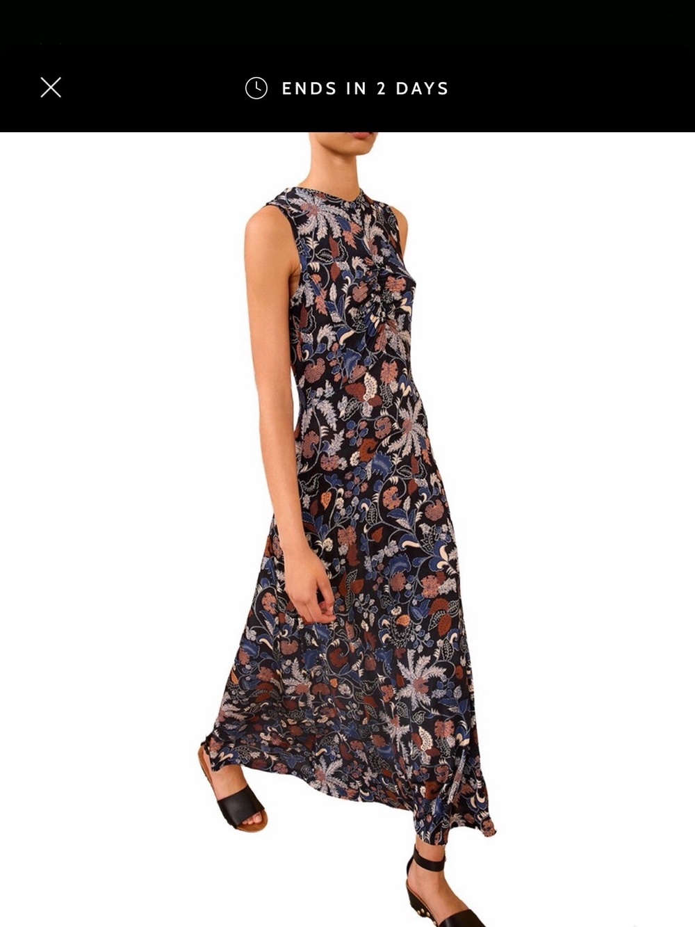 Ulla Johnson Lina Ruched Midi Dress SZ S NWT